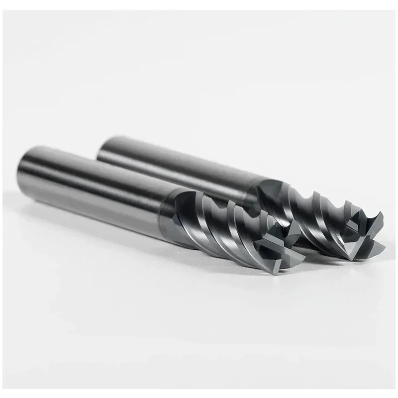 HRC70 4 Flute Carbide End Mill Tungsten Cutter Metal Steel 123 6 7 8 920mm For Stainless Steel Quenched Steel CNC Machining Tool