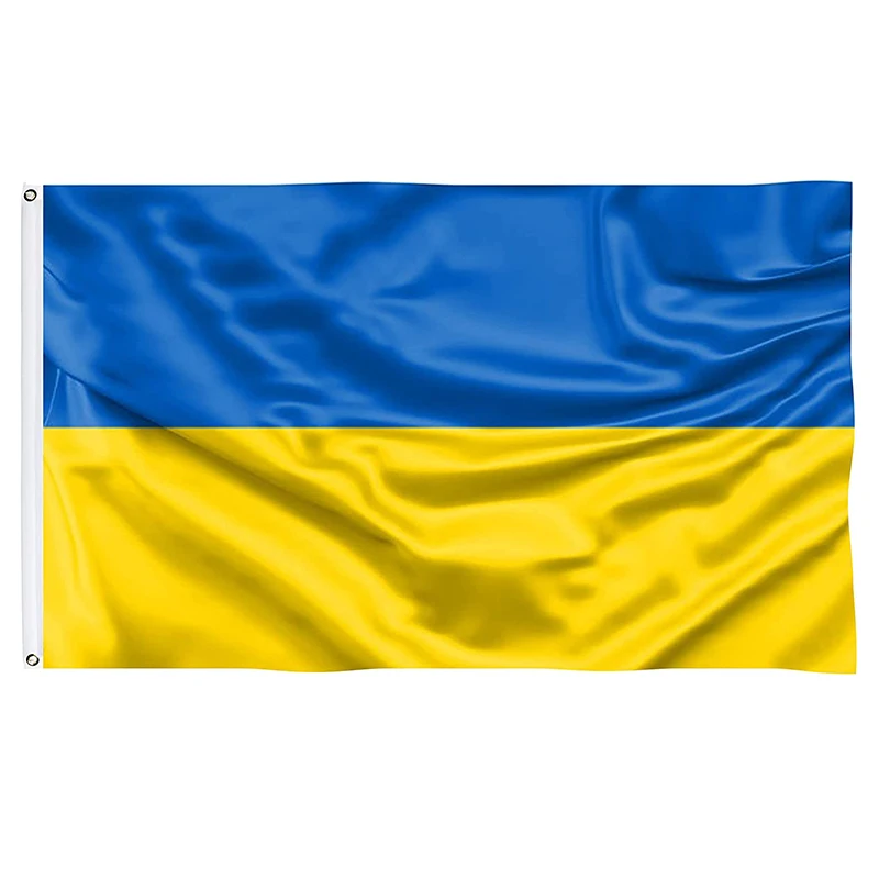 Ukraine Flag 2x3 Ft Double Stitched Polyester Fabric with 2 Brass Grommets, Ukraine-National Flag for Outdoor Indoor Decoration