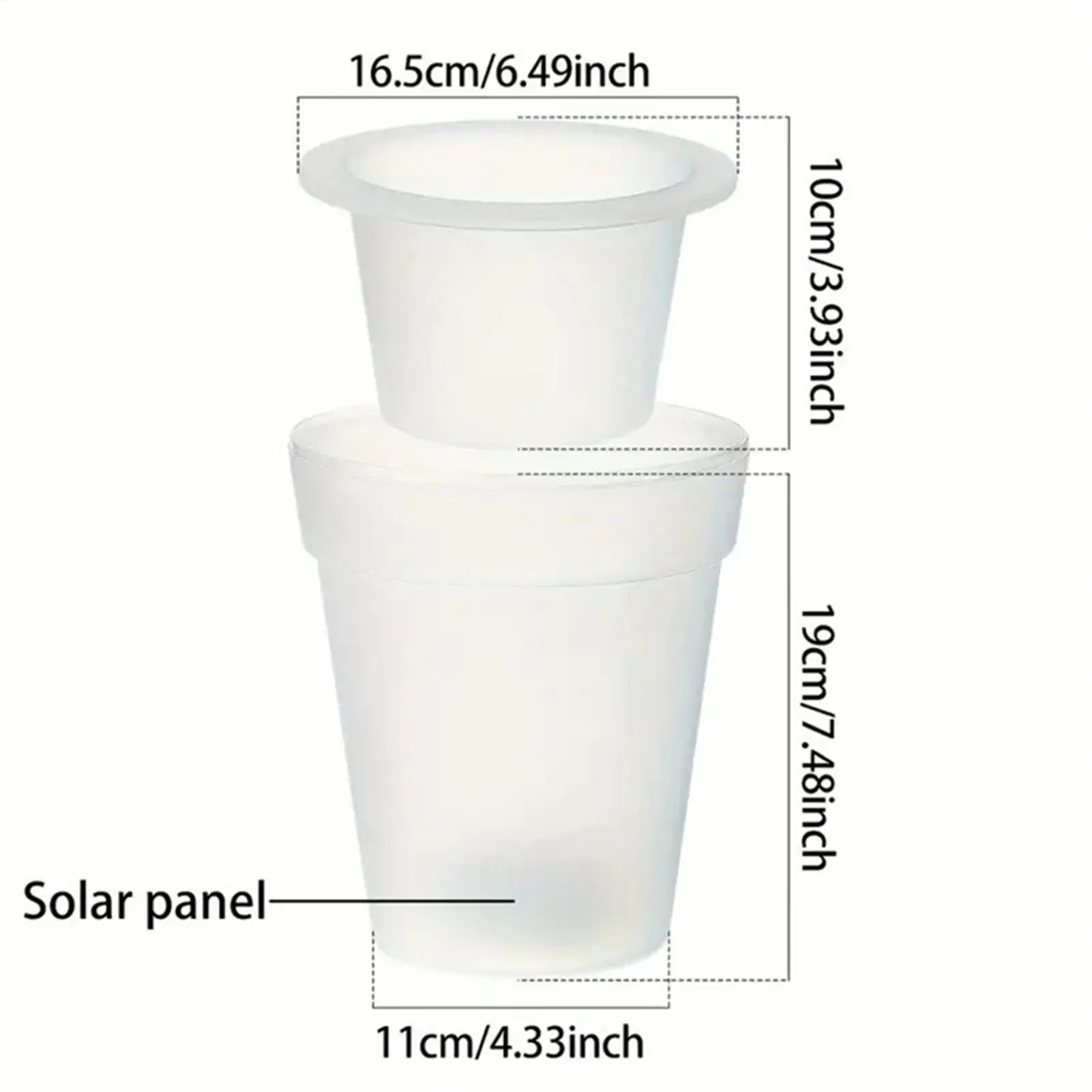 Flower Pot Lamp Waterproof LED Garden Lamps Solar Power LED Flower Pot For Patio Yard Pathway Lawn Home Outside Birthday