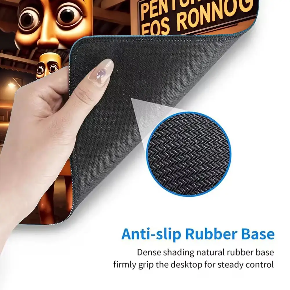 Tung Sahur Anime Rubber RGB Mouse Pad Cartoon Rubber Large Mouse Pad Computer Accessories Keyboard Pad Computer Game Mouse Pad