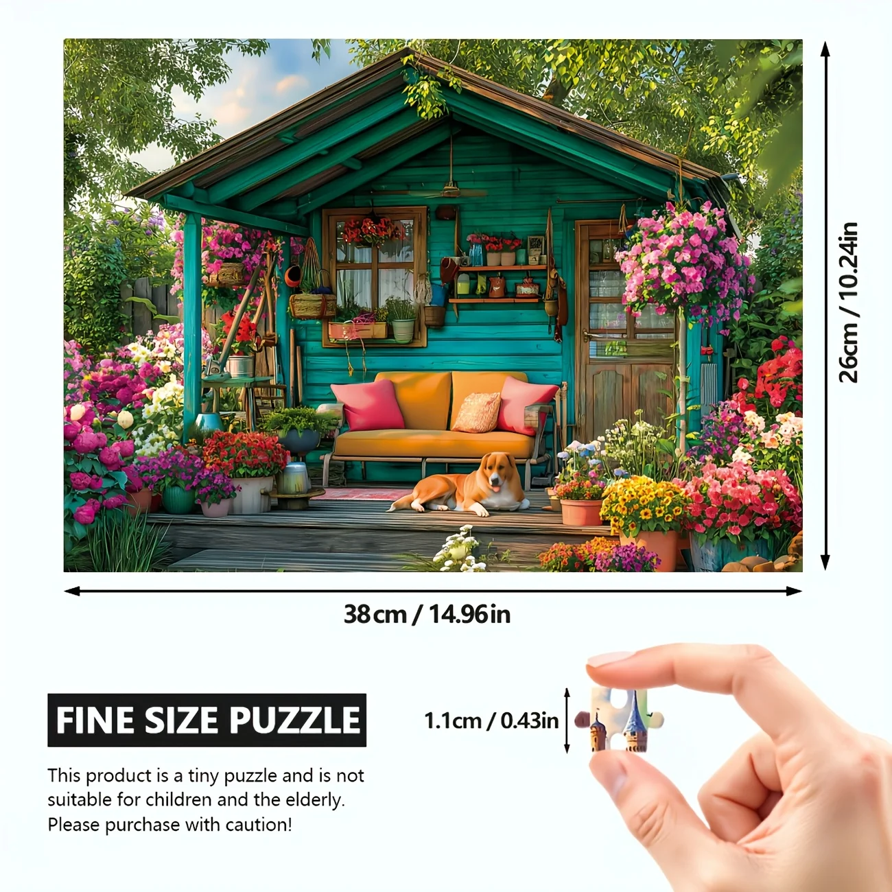 A Hell-Level Puzzle | Highly Challenging Handcraft Hobbyist Puzzle, Durable Paper, Mixed Color, 14.96x10.24 Inches, Portable,