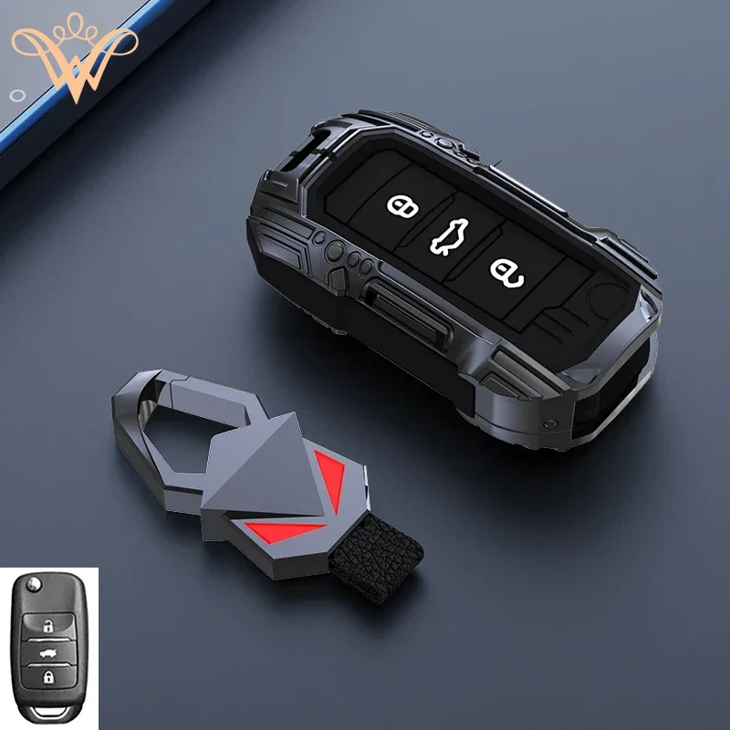 Zinc Alloy Car Key Cover Case Holder Set Protector Fob For Changan CS75 EADO CS35 RAETON CS15 V3 V5 V7 Car Accessories