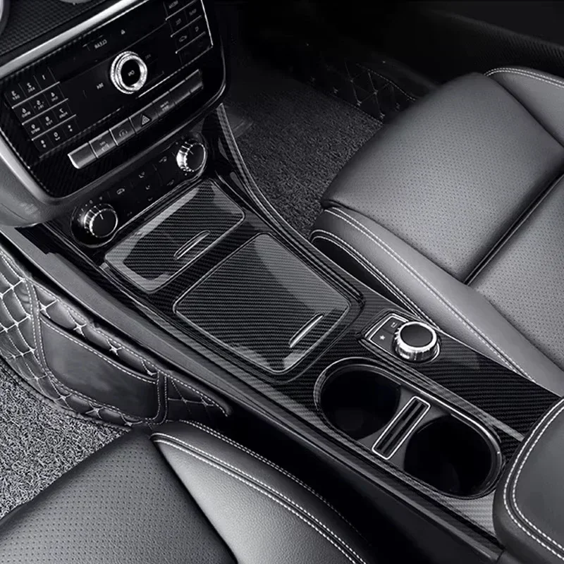 For Mercedes Benz A GLA CLA Class W176 W117 2013-2019 ABS Carbon Fiber Available Dashboard Decoration Central Console Panel