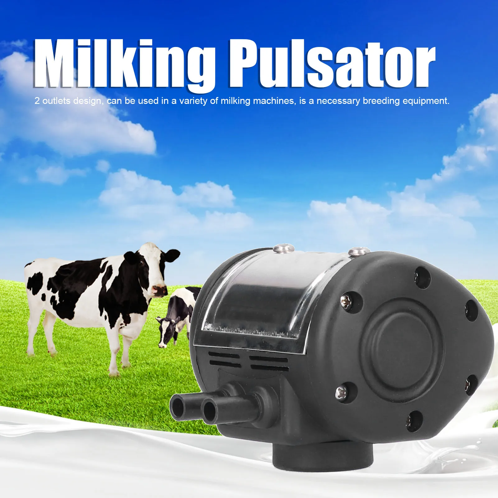 2‑Plastic Outlet  Pulsator for Cow Sheep Milker Milking Machine Farming Equipment Farming Equipment Milking Pulsator