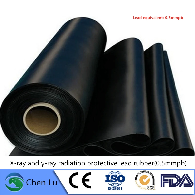 Genuine X-Ray Gamma Ray Radiological Protection 0.5mm Pb High Quality Lead Rubber CT Room Ionizing Radiation Protective Material
