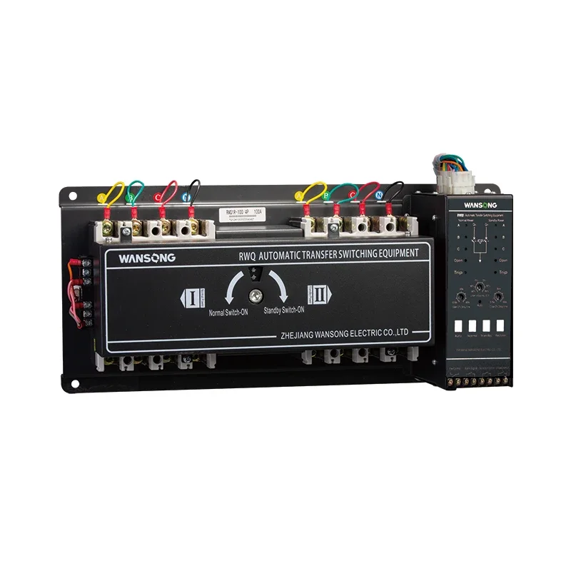 ATS Intelligent Controller Type 3P 100Amp-800Amp Double Power Automatic Transfer Switch MCCB RWQ1 Series