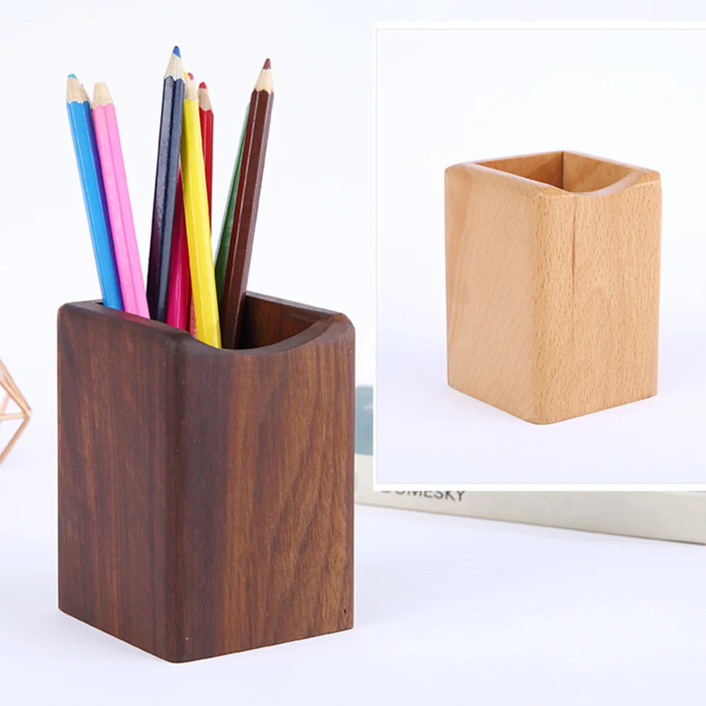 Stationery Walnut Storage Drawers Desk Organizer Desktop Pen Holder Bookends Child