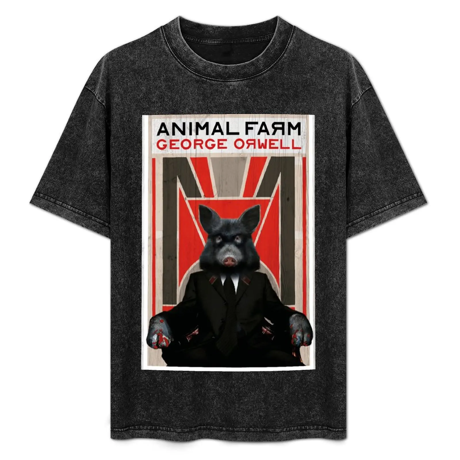 

Animal Farm by George Orwell T-Shirt anime anime clothes vintage anime shirt mens white t shirts