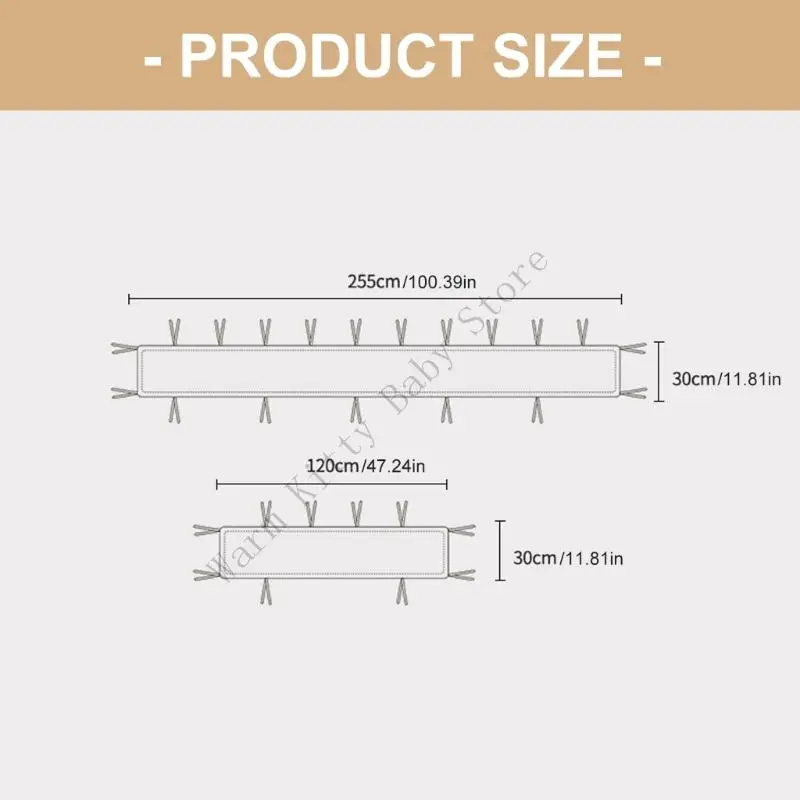 2 قطعة لينة القطن الشاش سرير بيبي منصات الوفير سرير السكك الحديدية حماية المضادة للتصادم ملفوفة منصات المهد الدرابزين الوفير وسائد #6