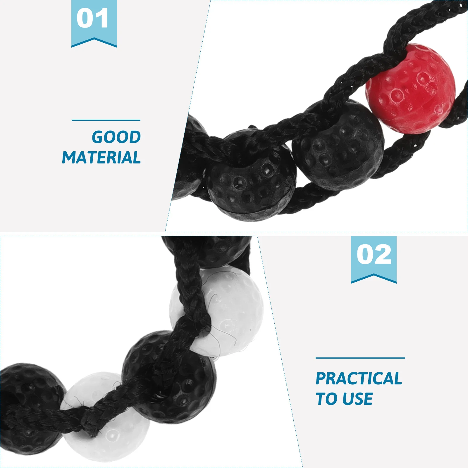 

2pcs Wristband Golf Score Counter Portable Plastic Nylon Bead Chain For Stroke Tracking Golfing Scoring Tool Accessory