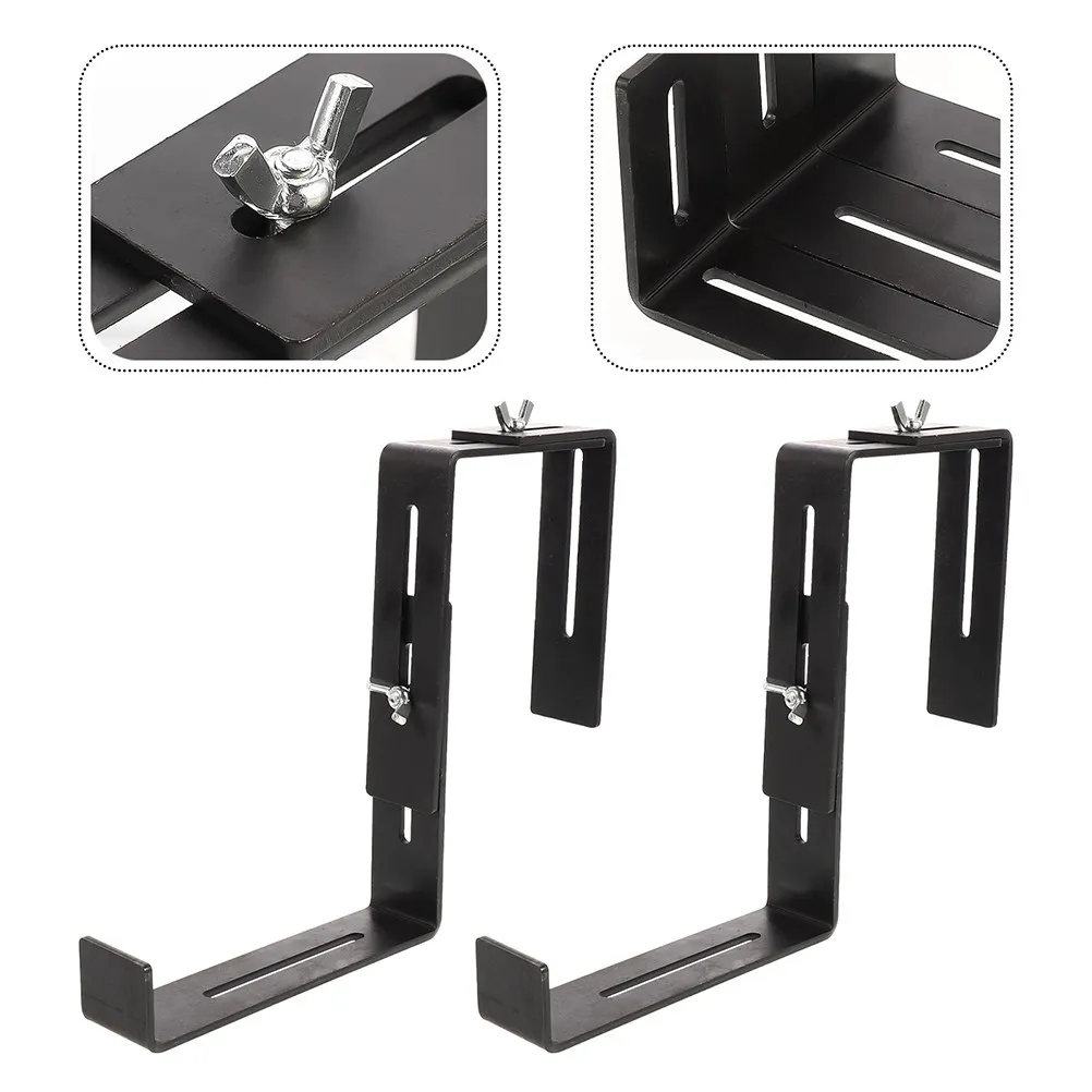 4-個のフラワープランターホルダープロフェッショナルデッキマウント手すりブラケット調節可能なサイズ屋外バルコニー用フラワーポットブラケット