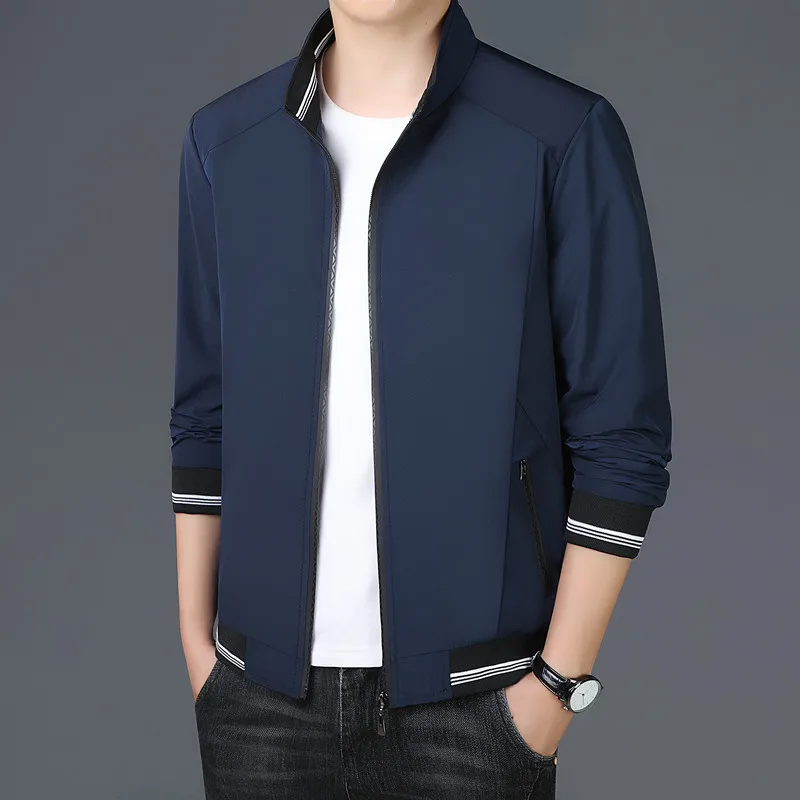 

Newest Quality Men's Baseball Jacket Coat Men Luxury Thin Jacket Men Business Office Dress Coats Male Outerwear Spring Autumn