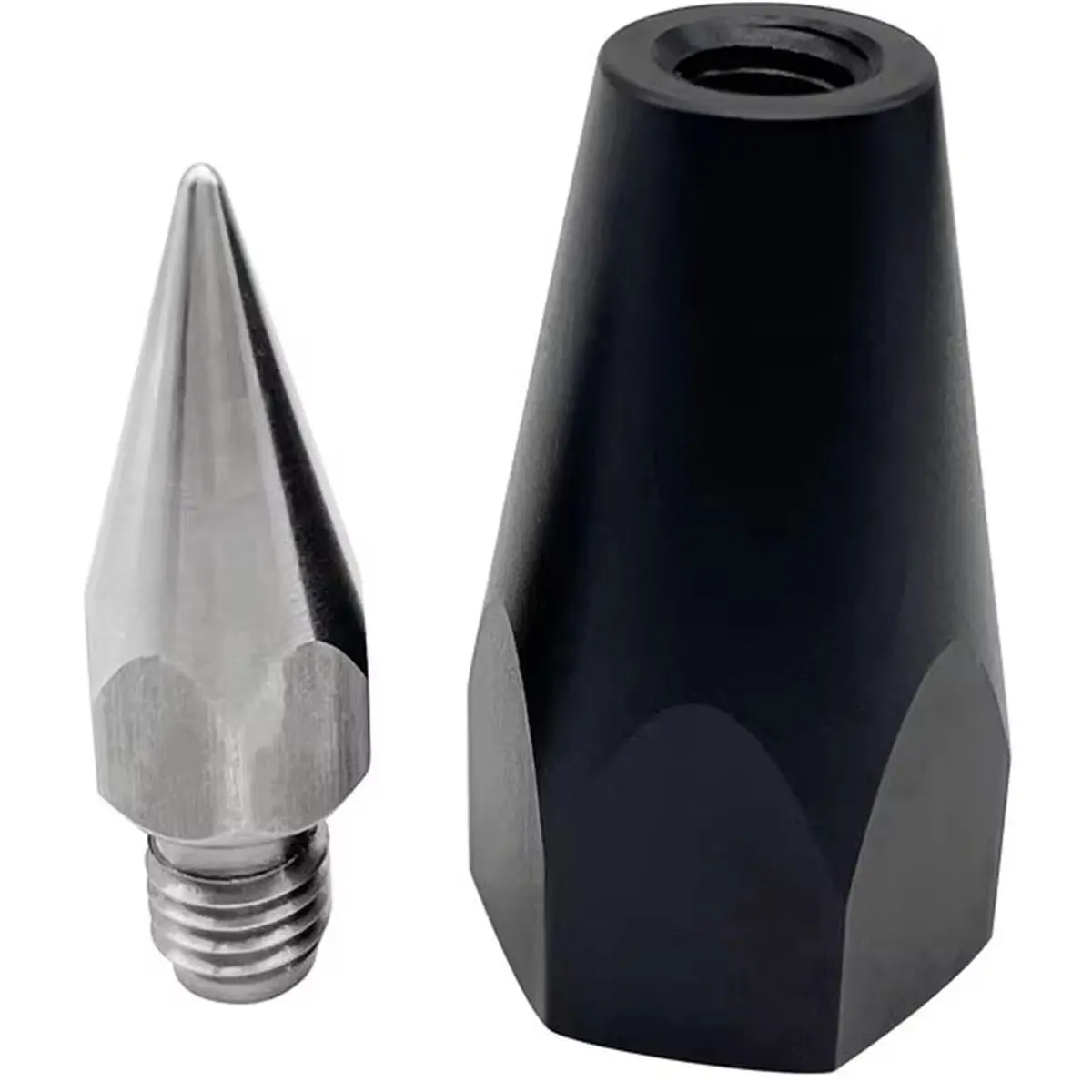 2PCS Survey Range Rod Prism Pole Point Tip with 5/8 Internal Thread GPS RTK Centering Surveying Accessories Carbon