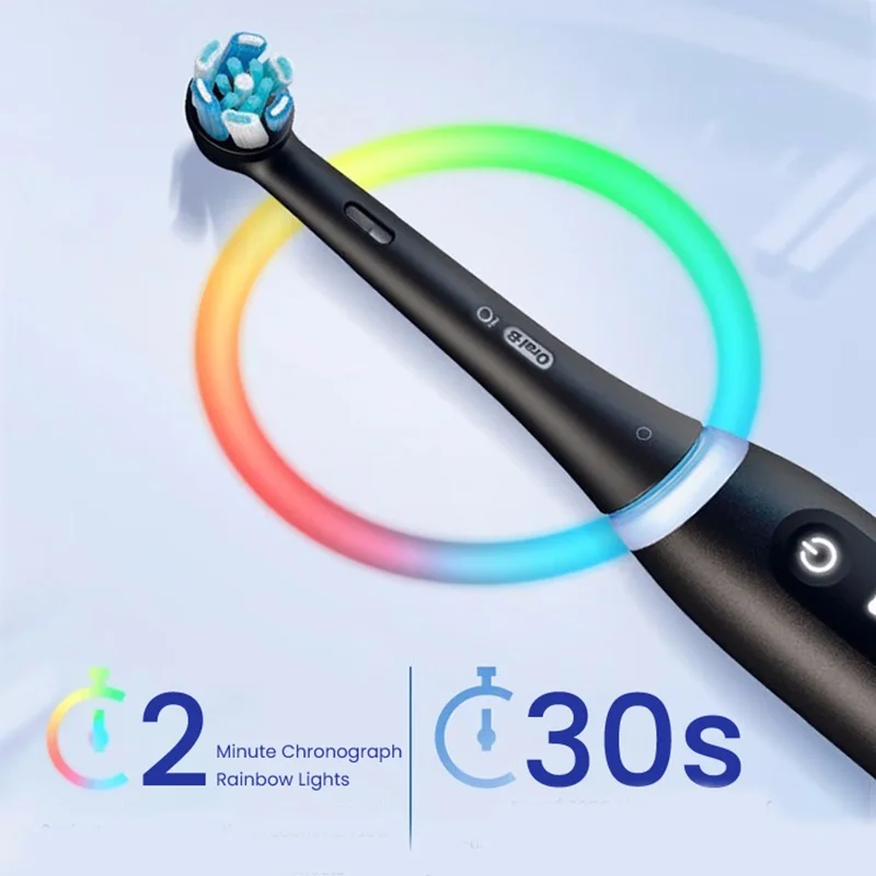 Oral B-iO5 Escova de Dentes Elétrica Inteligente para Adultos, Recarregável, Bluetooth, Cabeça De Escova, Caixa De Viagem, Limpeza Profunda, Gum Care, 5 Modos