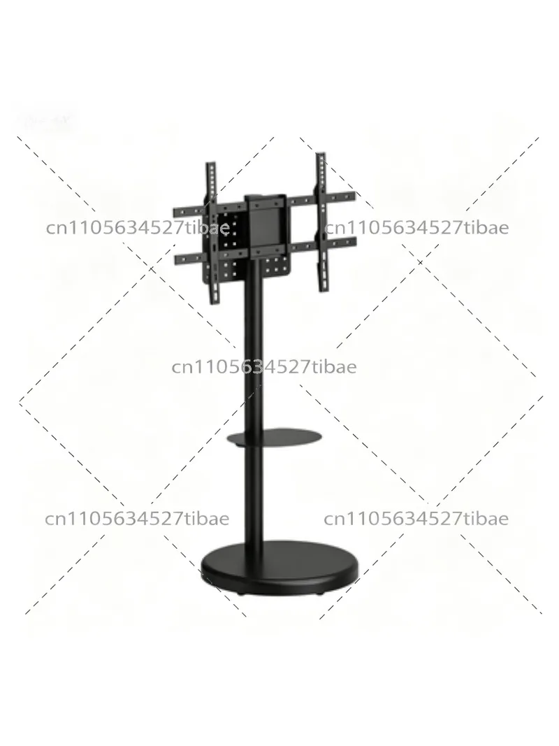 Heavy Duty Height Adjustable Mobile TV Stand with Wheels for 38-46 Inch Screens, Floor Mount Pole Holder