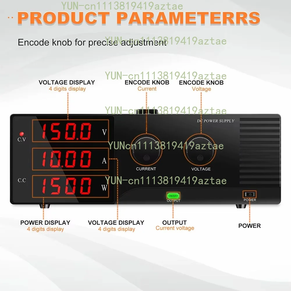 R-SPS15010 1500W 150V 10A Adjustable Lab Regulator 120V 64V 30V DC Power Supply for Phone PCB Repair Aging Testing
