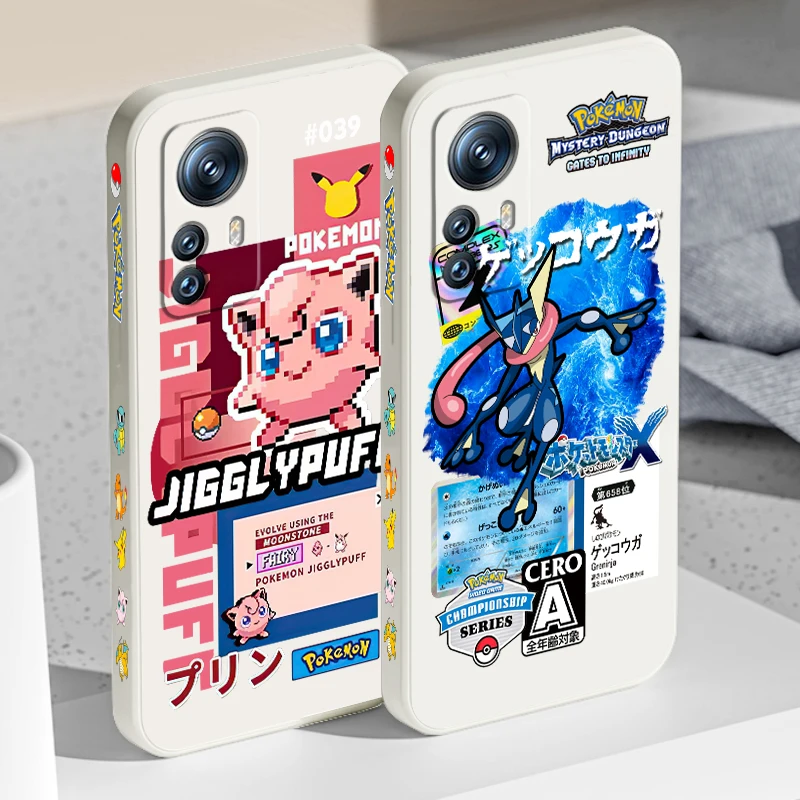 Pokemon Greninja Jigglypuff Liquid Left Rope For Xiaomi Mi 13T 13 12T 12 11T 11i 11 A3 10T 10 9 Pro Lite Ultra 5G Soft