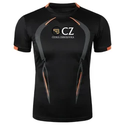 CZ Ceska Zbrojovka Firearms Tshirt Gym Men Fitness Training Top Tee Compression High Stretch Muscle T-shirt Breathable Quick Dry