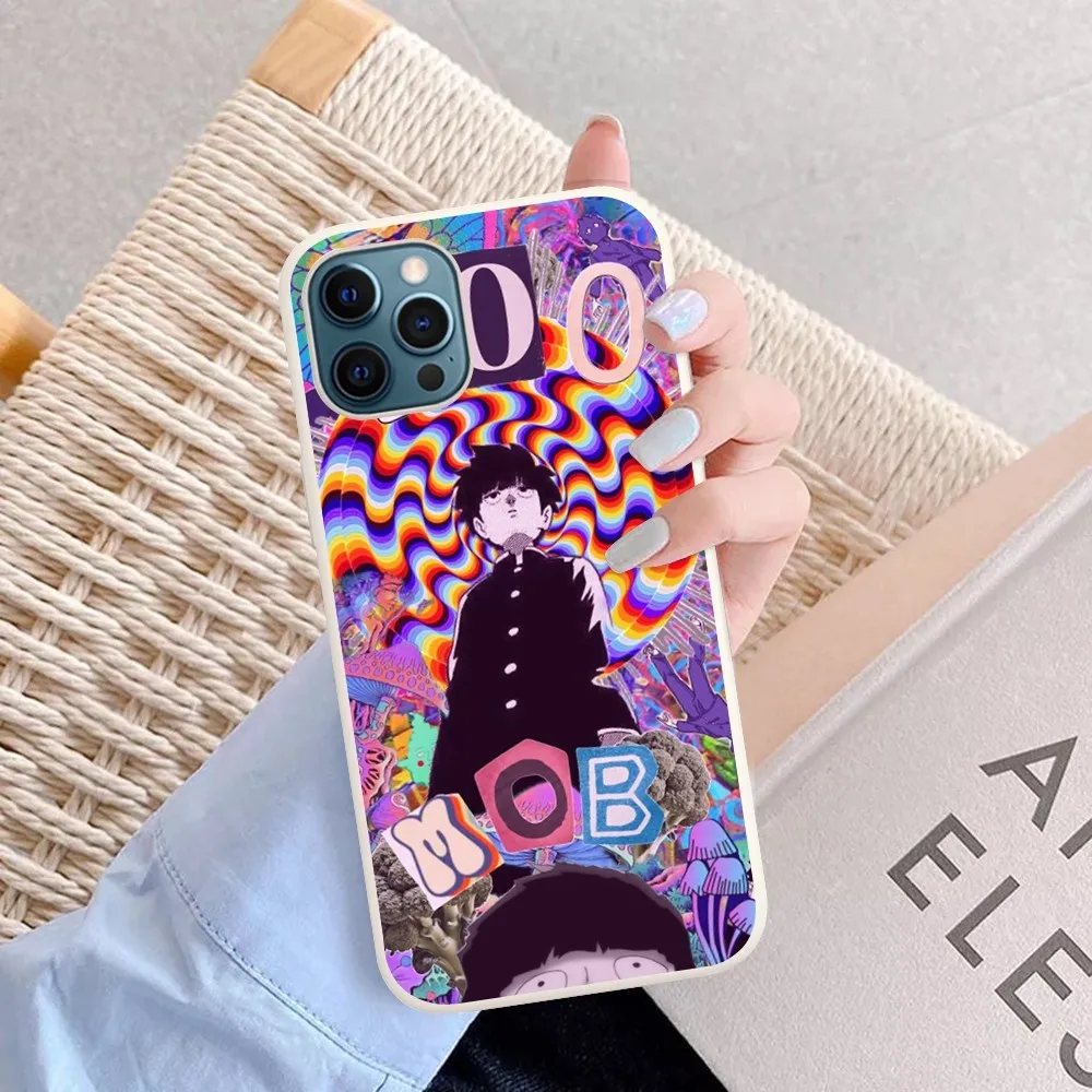 Mob Psycho 100 Shigeo Kageyama Phone Case Soft Solid Color For Iphone 14 11 12 13 Mini Pro Max 7 8 Plus 6 6s X Xs Max Xr