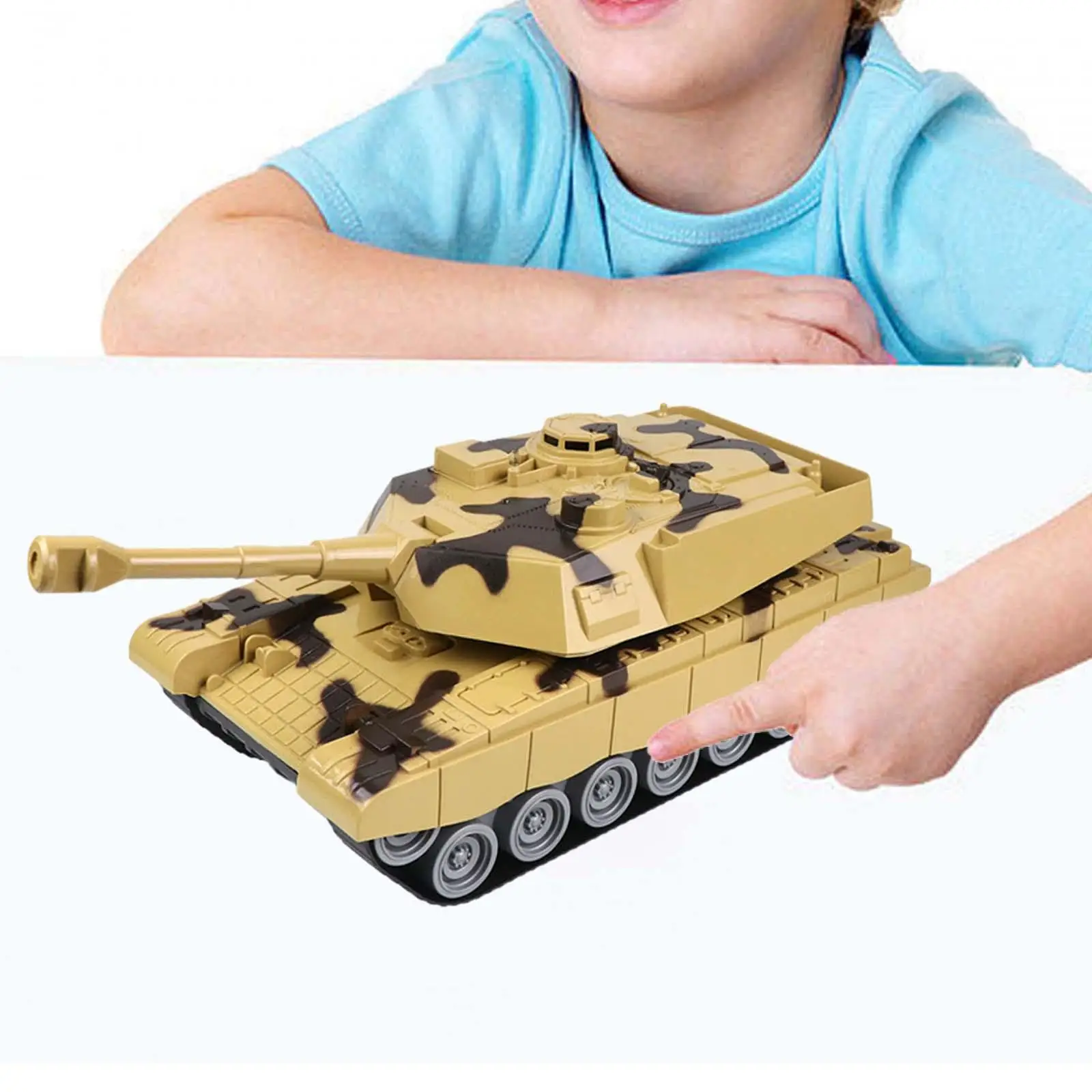 Inertia Tank Toy Simulation Tanks Toy Realistic Educational Home Decoration Tank Vehicle Rotatable Turret for Imagination