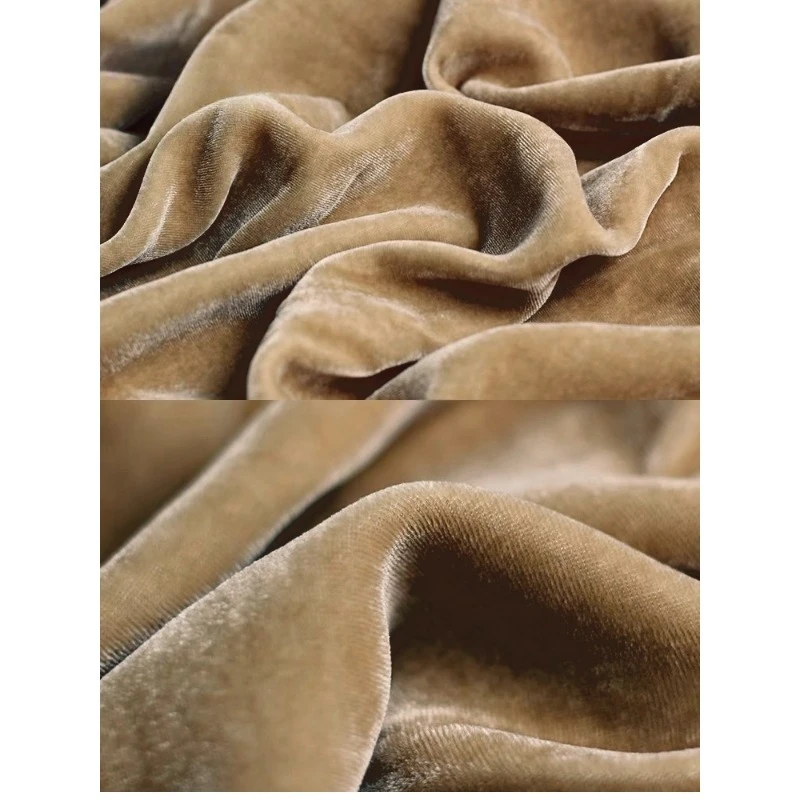 

Mulberry Silk Velvet Fabric Soft Plush Texture Luxurious Evening Gown Suit Skirt Jacket Premium Couture Sewing Material