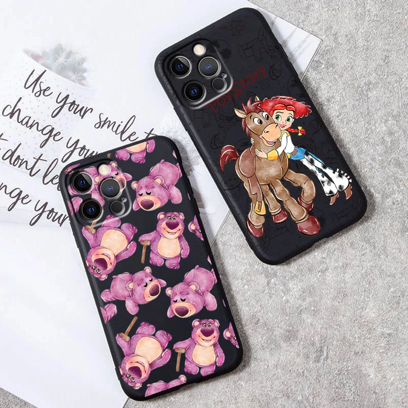 Buzz Lightyear Disney For iPhone 15 14 13 12 11 XS XR X 8 7 SE Pro Max Plus Mini Black Funda Phone Case