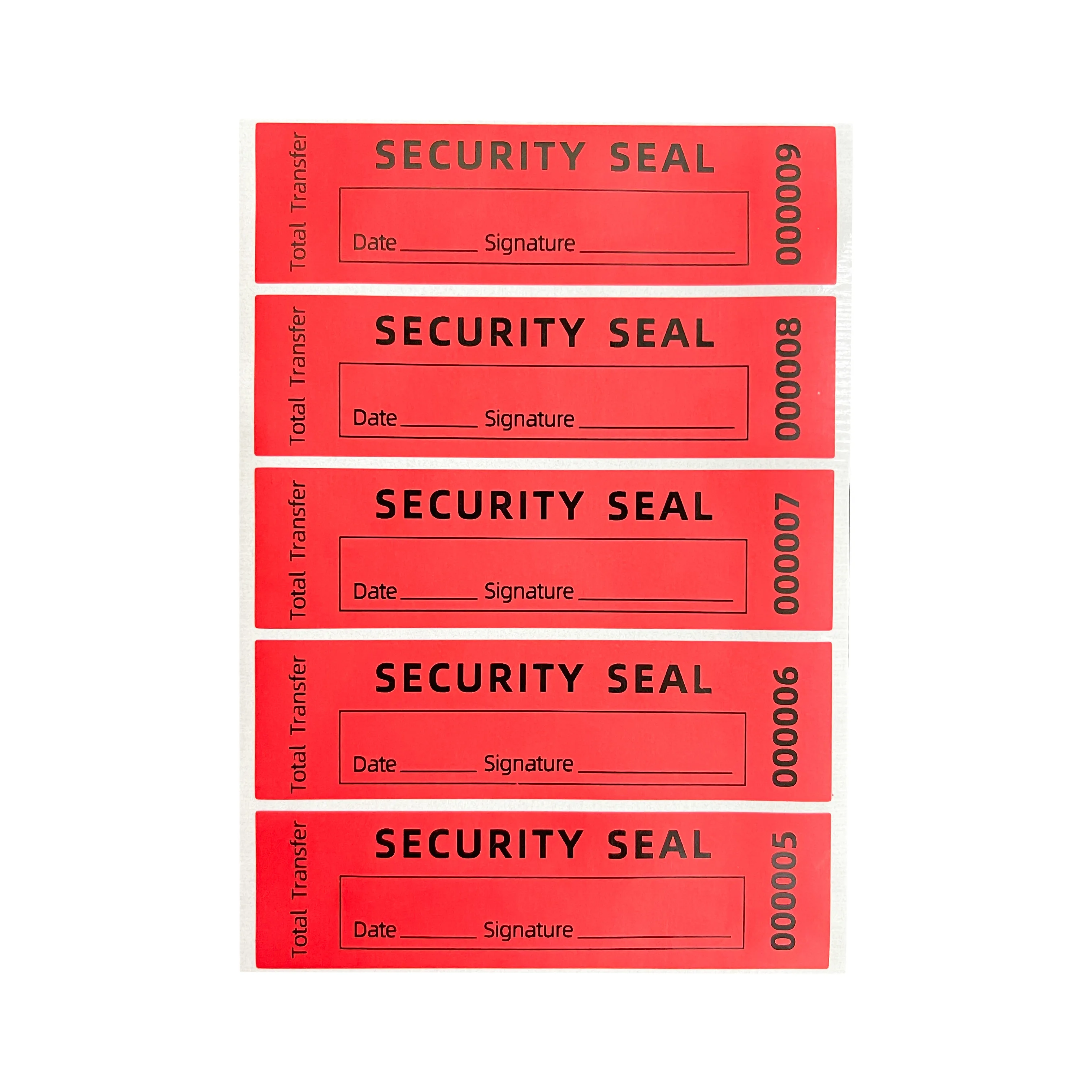 100PCS Red Tamper-proof VOID sticker/Seal Warranty Tear invalid seal label Unique serial number High Security label 90X25mm