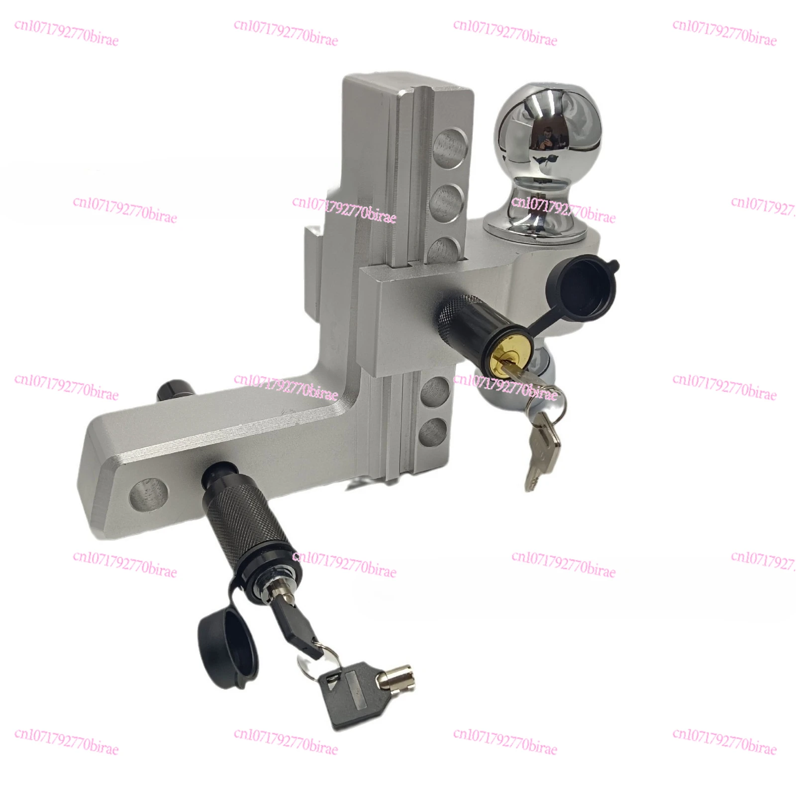 Factory Direct Supply Aluminum Alloy Adjustable Trailer Arm Porous Position 6 Inch Raised Double Ball Trailer Hook