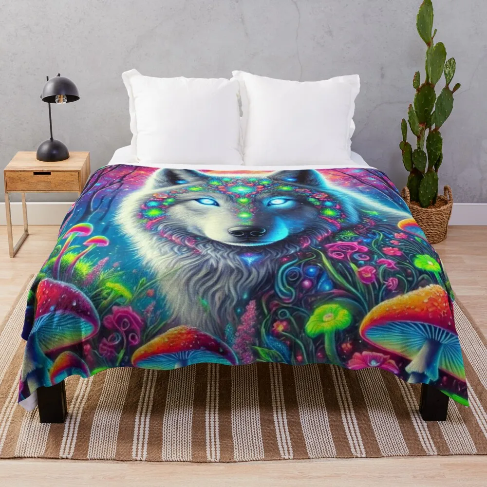 

Mystic Forest Guardian Throw Blanket Thermals For Travel funny gift Blankets