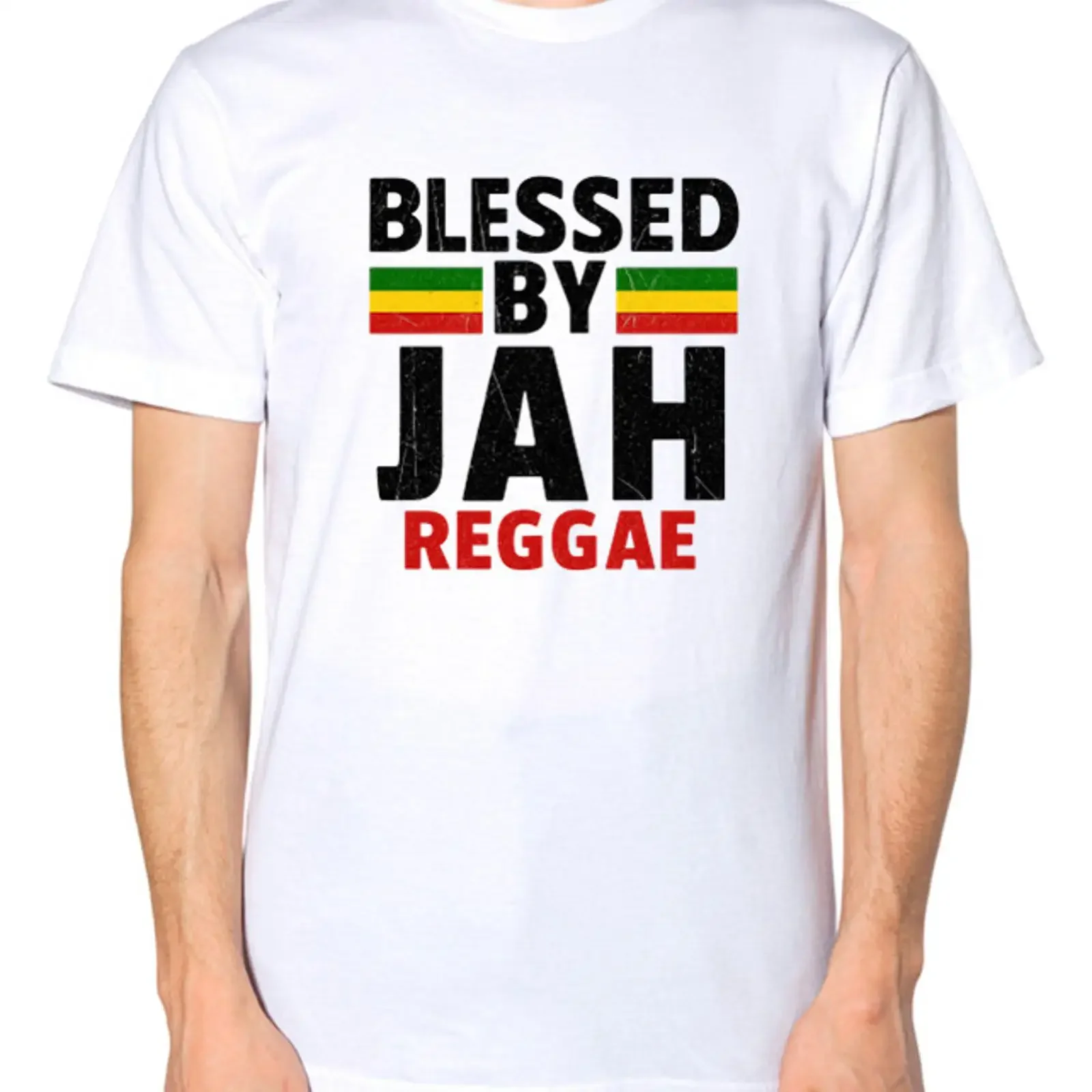 Blessed By Jah T Shirt Reggae Rastafari Rasta Rastafarian Top vintage Washed fashion Soft Unisex Stylish Top For Everyday Wear