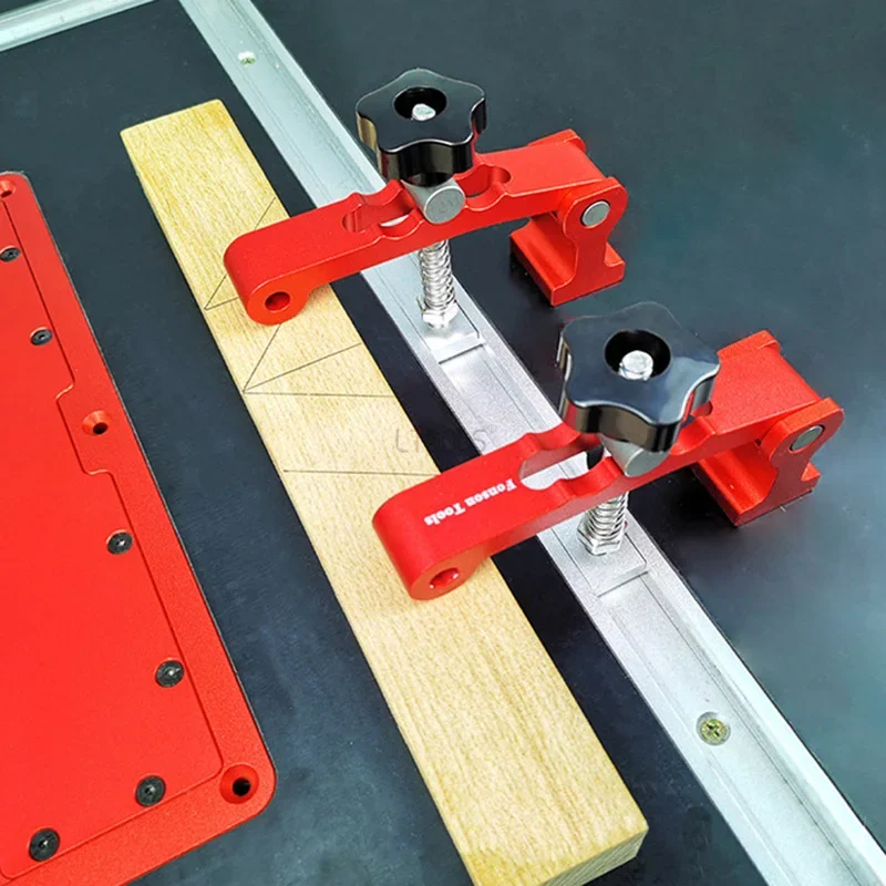 Woodworking Table T-shaped Pressure Plate Diagonal Rail Clamping Block Adjustable Pressure Plate Workbench Fixed Clamping Block