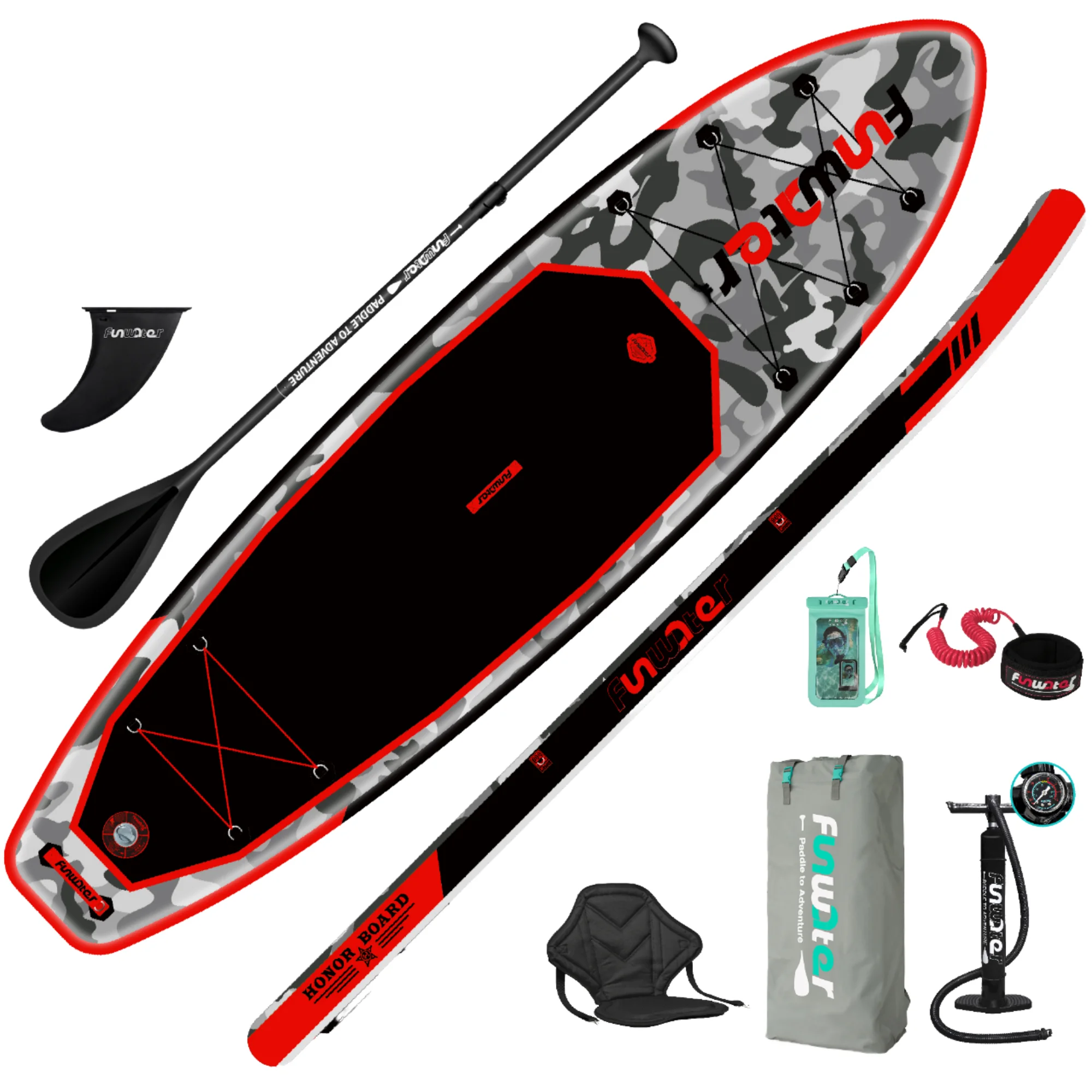 

Drop Stitch Inflatable SUP - Fishing-Specific with Exclusive Accessories
