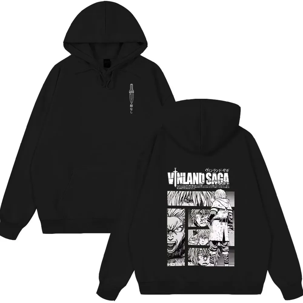 Anime Vinland Saga Ubrania Manga Thorfinn Karlsefni Odzież Męska Damska Harajuku Oversize Unisex Bluza Męska Damska z Kapturem