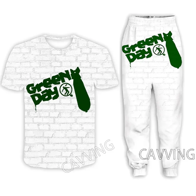 Green-Day  Rock  3D Print Casual T-shirt + Pants Jogging Pants Trousers Suit Clothes Women/ Men's  Sets Suit Clothes