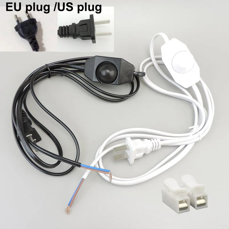 AC elektrische Dimbare voeding Schakelaar Kabel gloeilamp Modulator Lamp Lijn Dimmer Controller Tafel draad 110 V 220 V EU US Plug