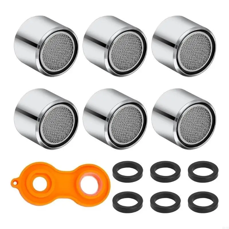 581E 6 Pcs Water Saving Faucet Filter with Wrench Female Thread Faucet Aerator