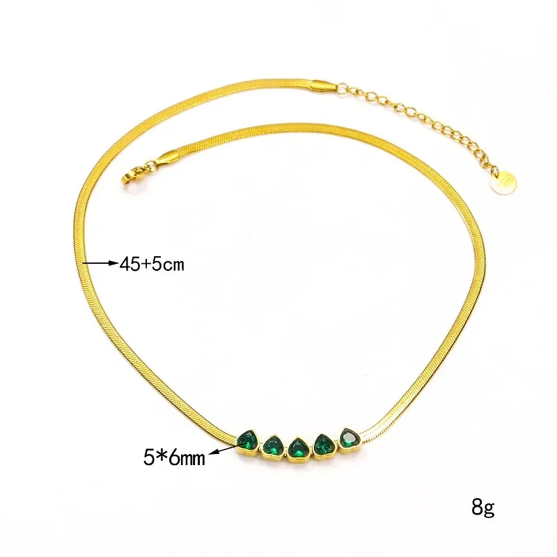 أنيقة الماس مجموعة الحب قلادة الإناث، شخصية عصرية مزاجه التيتانيوم الصلب سلسلة الترقوة