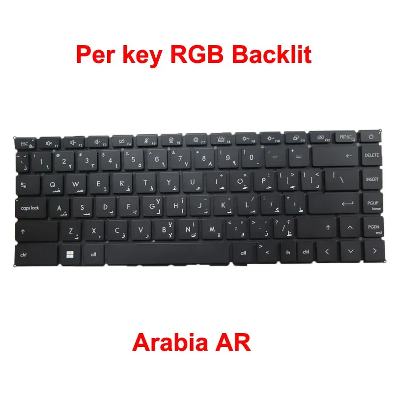 Per key RGB Backlit Keyboard For MSI V203022AK2 CU AR BE CS FR PO TR S1N2EAR2H1SA0 S1N2ECS2K1SA0 S1N2EPT2L1SA0 S1N2ETR2K1SA0 New