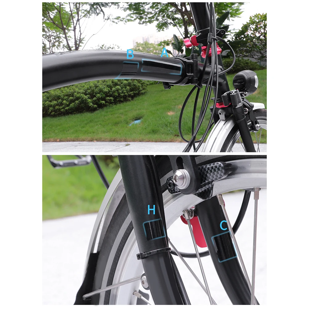 

Прозрачная защитная наклейка на складной велосипедную раму из ПВХ, лента против царапин, совместимая с аксессуарами для велосипеда Brompton