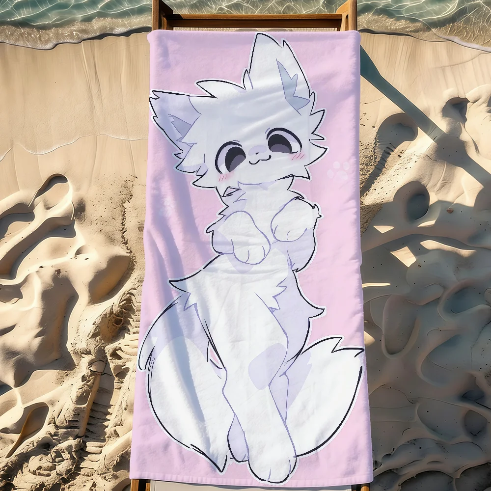 Cartoon Cute BoyKisser Towel Sports Quick Dry Travel Camping Gear Sandproof Soft Light Large Beach Towel