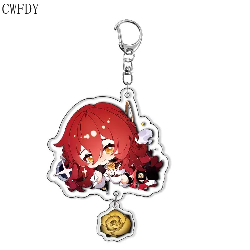 30pc/lot Game Honkai Star Rail Keychain For Women Men Cartoon Figures Arcylic Pendant Key Chain Jewelry Fashion Accessories Gift