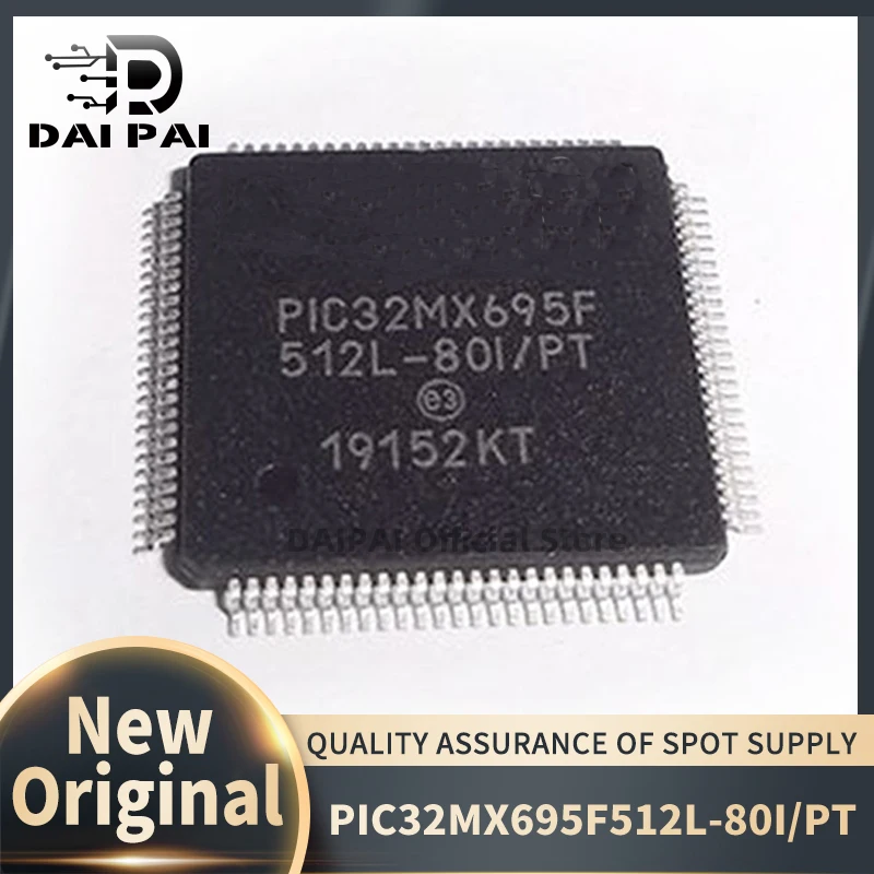 (2Pcs-10Pcs/Lot) 100% New original  PIC32MX695F512L-80I/PT PIC32MX695F512L-80I QFP100 Chipset