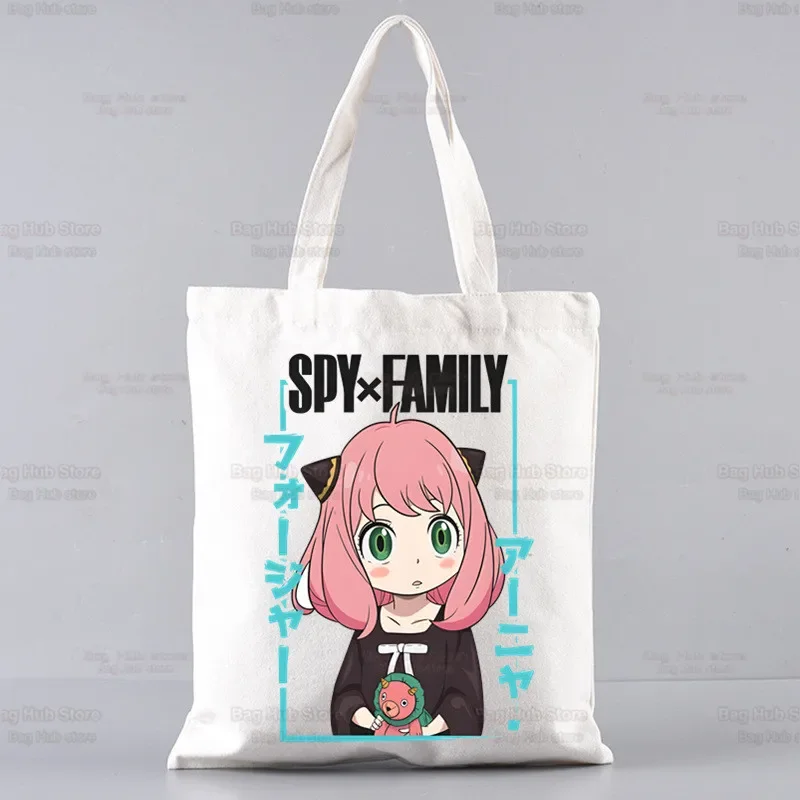 Spy X Family Shopper Bag Print Canvas Anime Kawaii Anya Forger Tote Bag Handbags SPYFAMILY Women Bag Harajuku Shoulder Bags