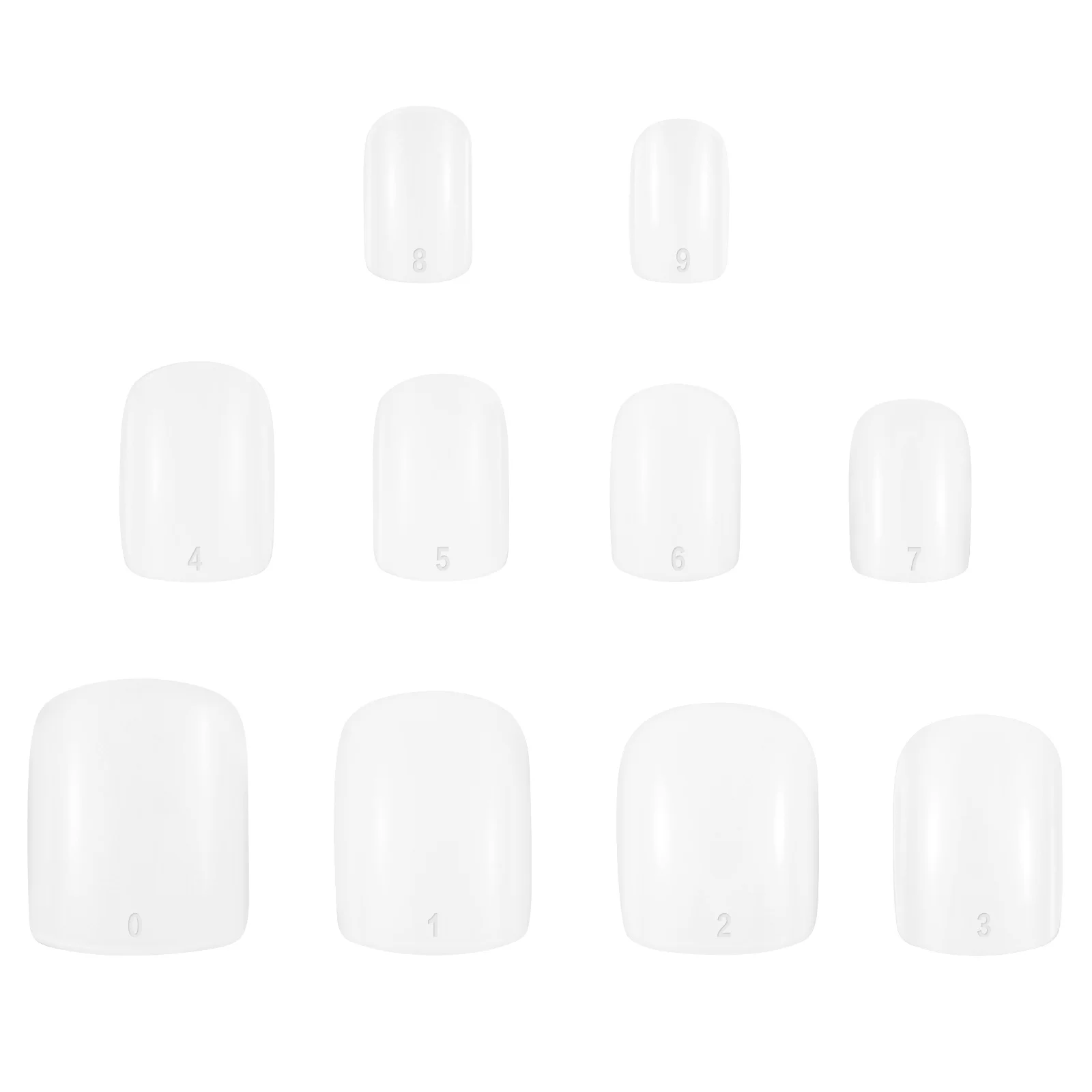 สติ๊กเกอร์ติดเล็บปลอม 600 ชิ้น ลายสี่เหลี่ยม สำหรับตกแต่งเล็บผู้หญิง แบบใส ของขวัญสุดเพอร์เฟค