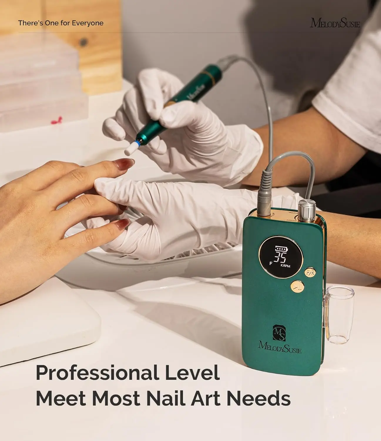 Broca de unha sem fio avançada com peça de mão leve, arquivo eletrônico de 35000 rpm para modelagem de manicure e remoção de gel