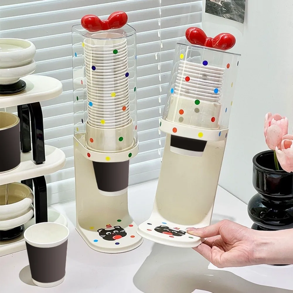 

Милый пластиковый диспенсер для стаканчиков с водой, без сверления, органайзер для стаканчиков, стойка для столешницы, диспенсер для бумажных стаканчиков, домашний диспенсер для кофе