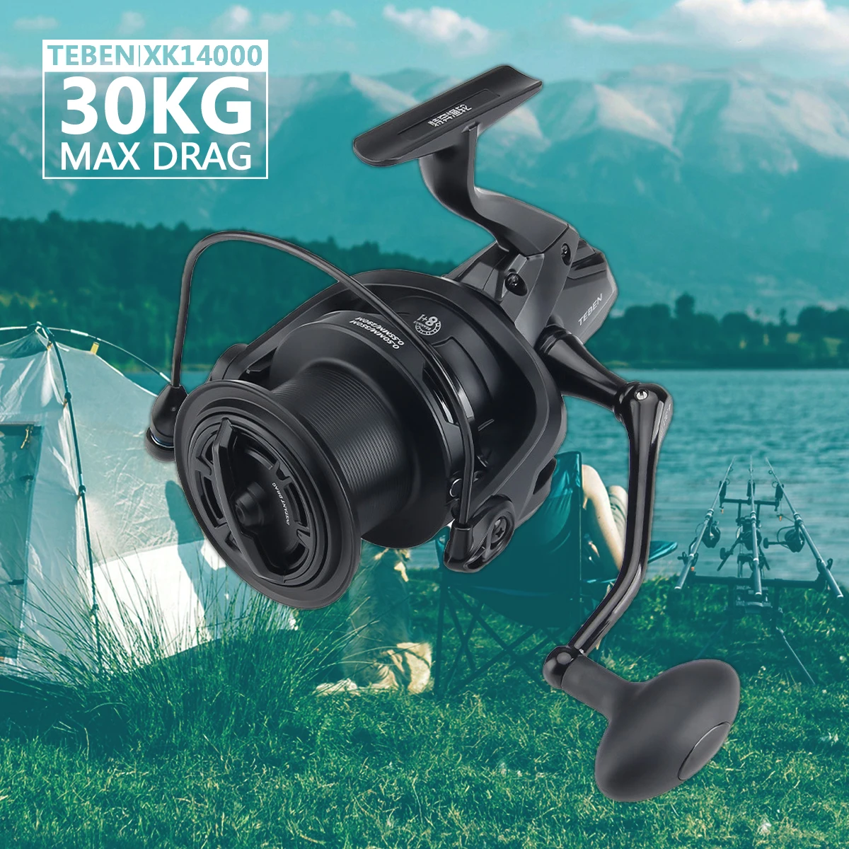 

2025 New XK14000 Spinning Wheel 30KG Reel Unloading 8+1 Bearing Sea Fishing Line European Carp Fishing Scroll Wheel