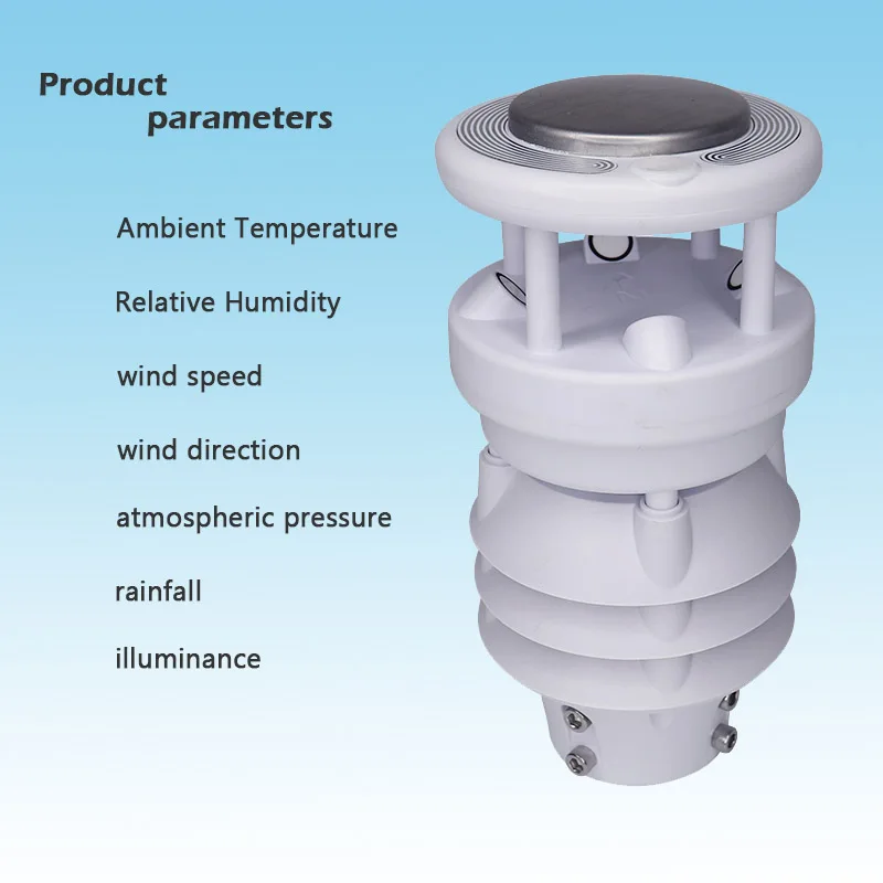2026 New XF700A 7-in-1 Compact Weather Station - Outdoor Multi-Parameter Monitoring with Digital Interface & Piezoelectric Rainf