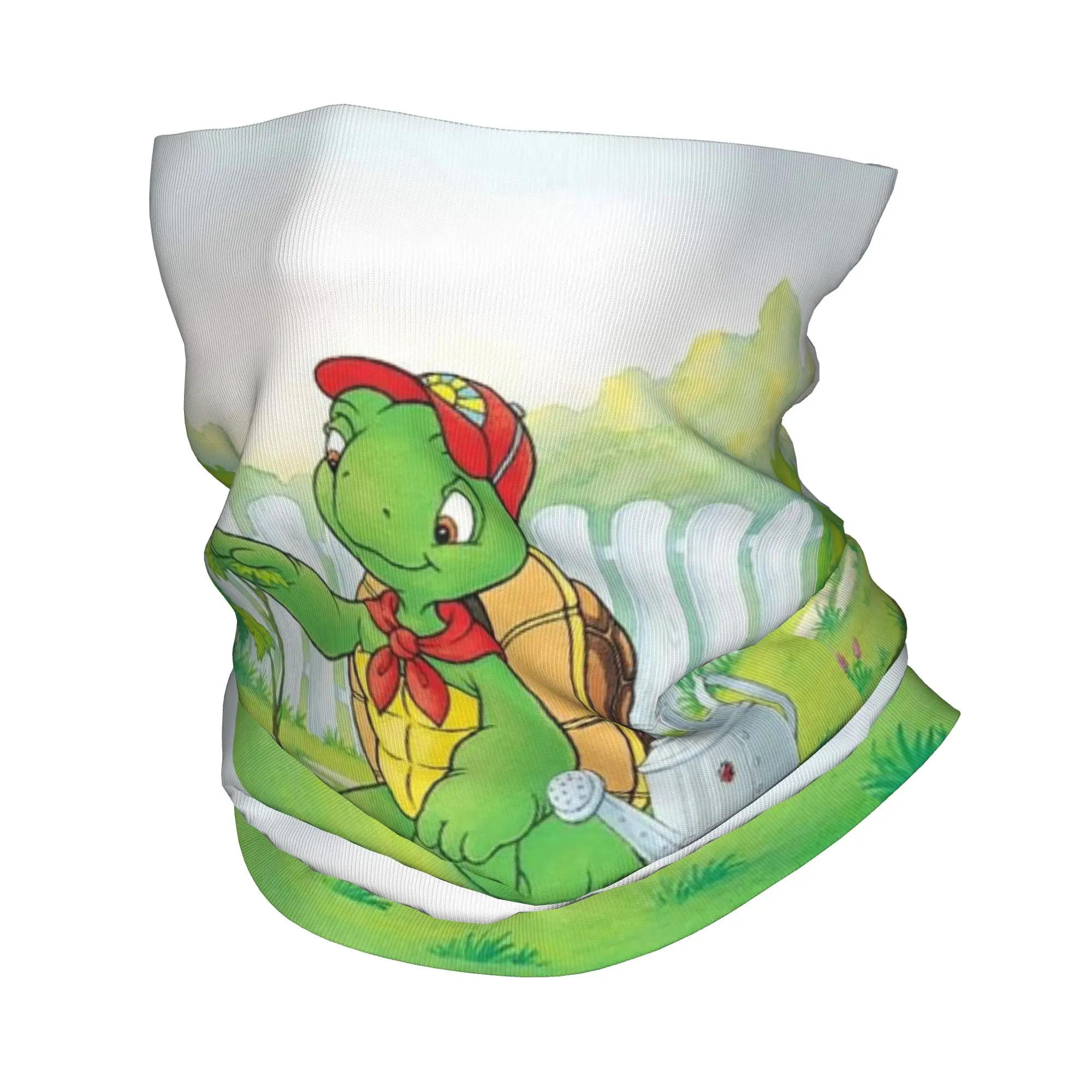 

Vintage Franklin the turtle Bandana Neck Gaiter Printed Wrap Scarf Multifunction Headwear Hiking Fishing Unisex Adult