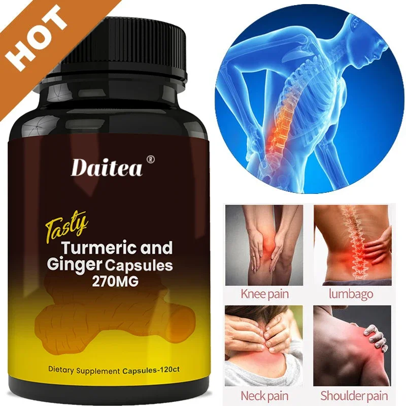 

Daitea Joint Supplement Aids Digestion and Immunity, Curcumin Capsules 270 mg - Active Health for Men and Women